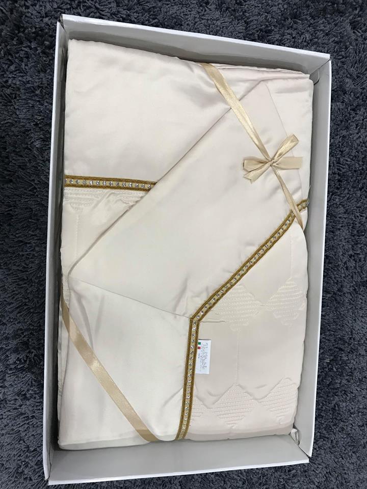 Satin Light Beige Bedspread